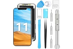 BezosMax for iPhone 11 Screen Replacement Kit 6.1" LCD Screen with 3D Touch Full Assembly & Digitizer Includes Repair Tools Screen Protector Waterproof Frame Sticker