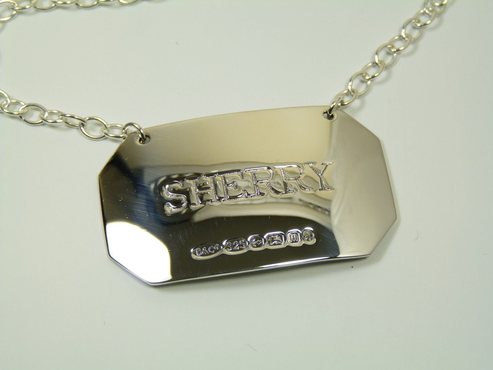 New Sterling Silver Plain Decanter/Wine Label - Sherry - Boxed