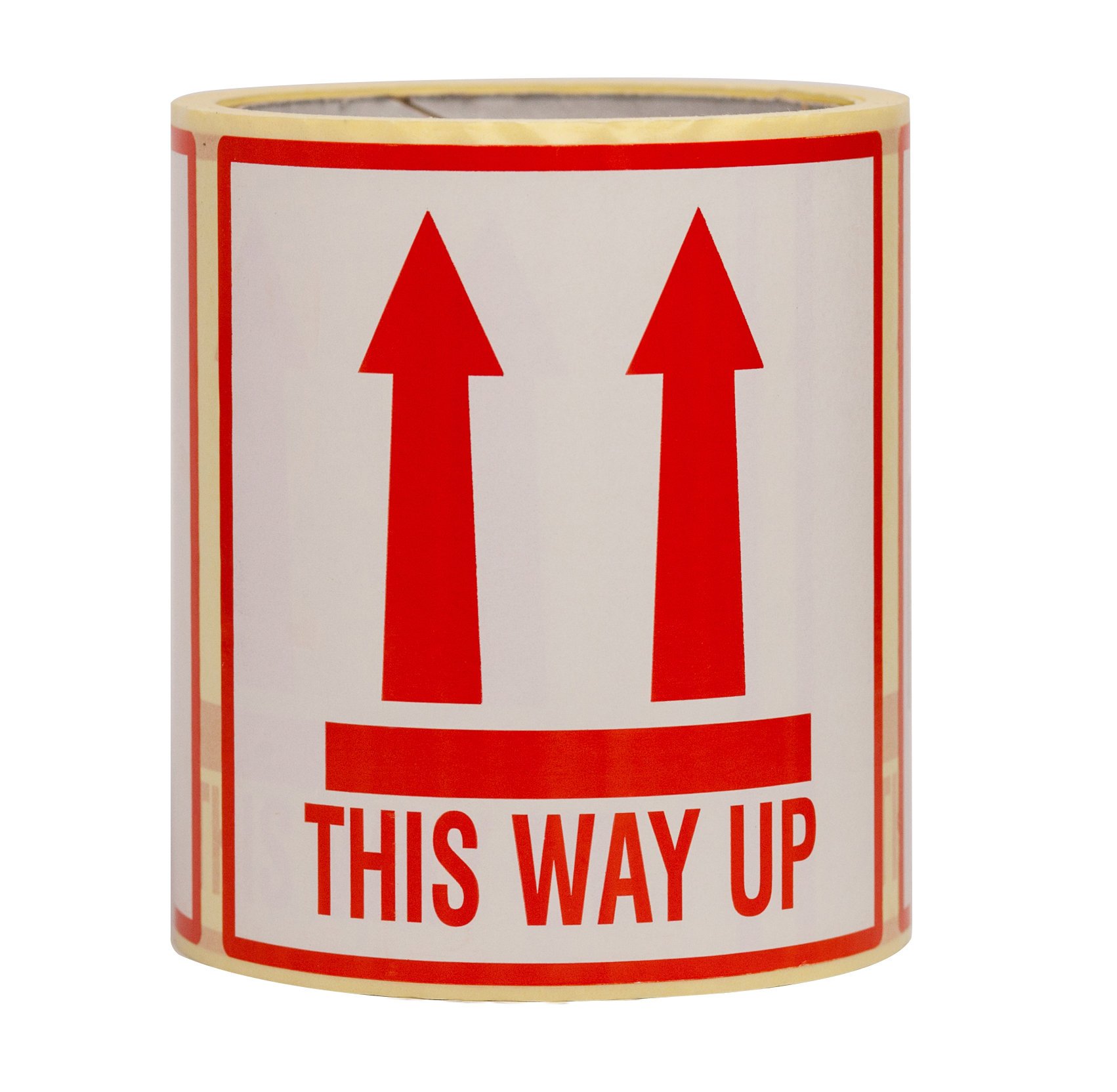 OliveBird 100 This Way Up Stickers Large Size 10x10CM Self Adhesive Labels with Permanent Hot-Melt Glue (100)