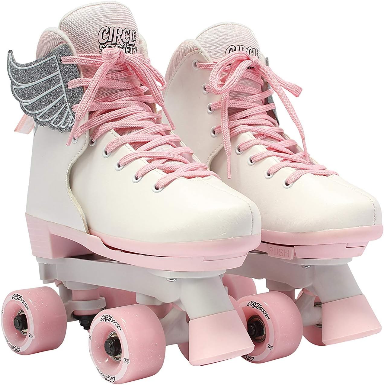 Circle Society CLassic Roller Quad Skates - Pair - Pink Vanilla (UK JNR 11-2 / EU 29-34/12-3)