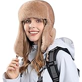 HUAMULAN Winter Trapper Hats Ushanka Trooper Unisex Hunting Hat Outdoor Ski Snow Windproof Cap Ear Flaps