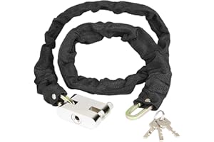 Bike Lock Heavy Duty, [3 Keys] [6mm x 1m] Diyife Anti-Theft High Security Chain Lock, Weatherproof Bicycle Lock Padlock for B