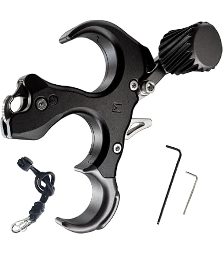 thumbnail image 2 of ZSHJGJR 3-Finger Bow Release Aid - Aluminum Archery Thumb Release For Compound Bows 2 of 14