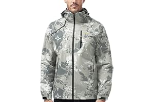 Kugnala Mens Lightweight Waterproof Jacket Windproof Rain Hooded jackets for Men Hiking Cycling Travel M-5XL