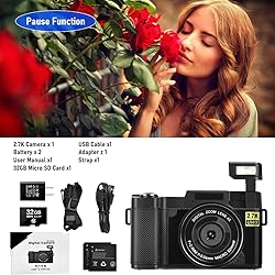 CEDITA Digital Vlogging Camera with Flip