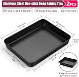 HaWare Non-Stick Stainless Steel Baking Sheet Pan Set of 2 31.5x24.8x5cm view 2