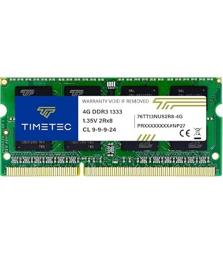 4GB (1X4GB) DDR3 1333MHZ PC3-10600 2Rx8 1.35V 204-PIN NON-ECC