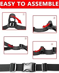 ZHFMILY 2 inch Black Nylon Webbing Strap with