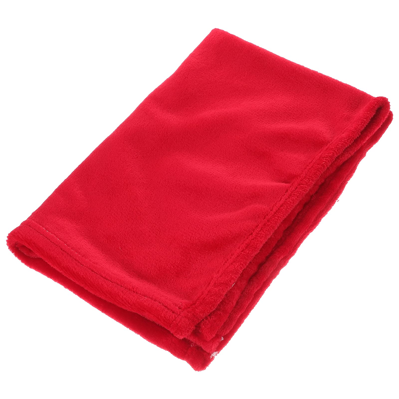 Healifty Flannel Fleece Pet Blanket, 25" x 17" Cozy Towel Pet Blanket for Dogs or Cats(Red)