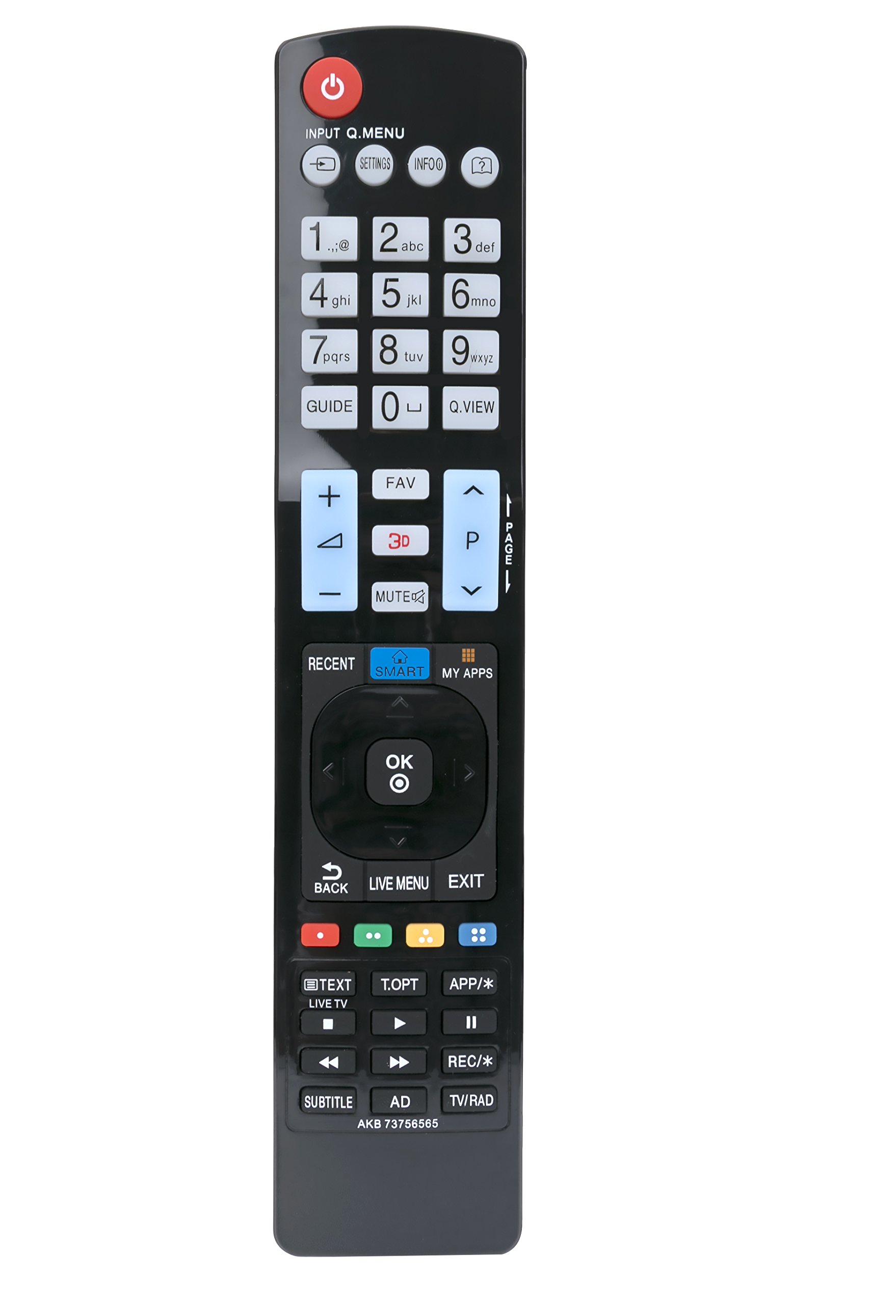 vinabty Remplacement Remote Control AKB73756565 for LG TV 32LB650, 39LB650, 42LB650, 47LB650, 50LB650, 55LB650, 60LB650, 70LB650