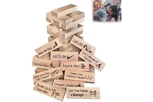 ERMOPATRY Super Naughty Block Tower Game,Couple Activities & Date Night Ideas,Valentine Tumbling Tower Stacking Blocks Game for Adults Couples Night Party Game Gift (1 Set)