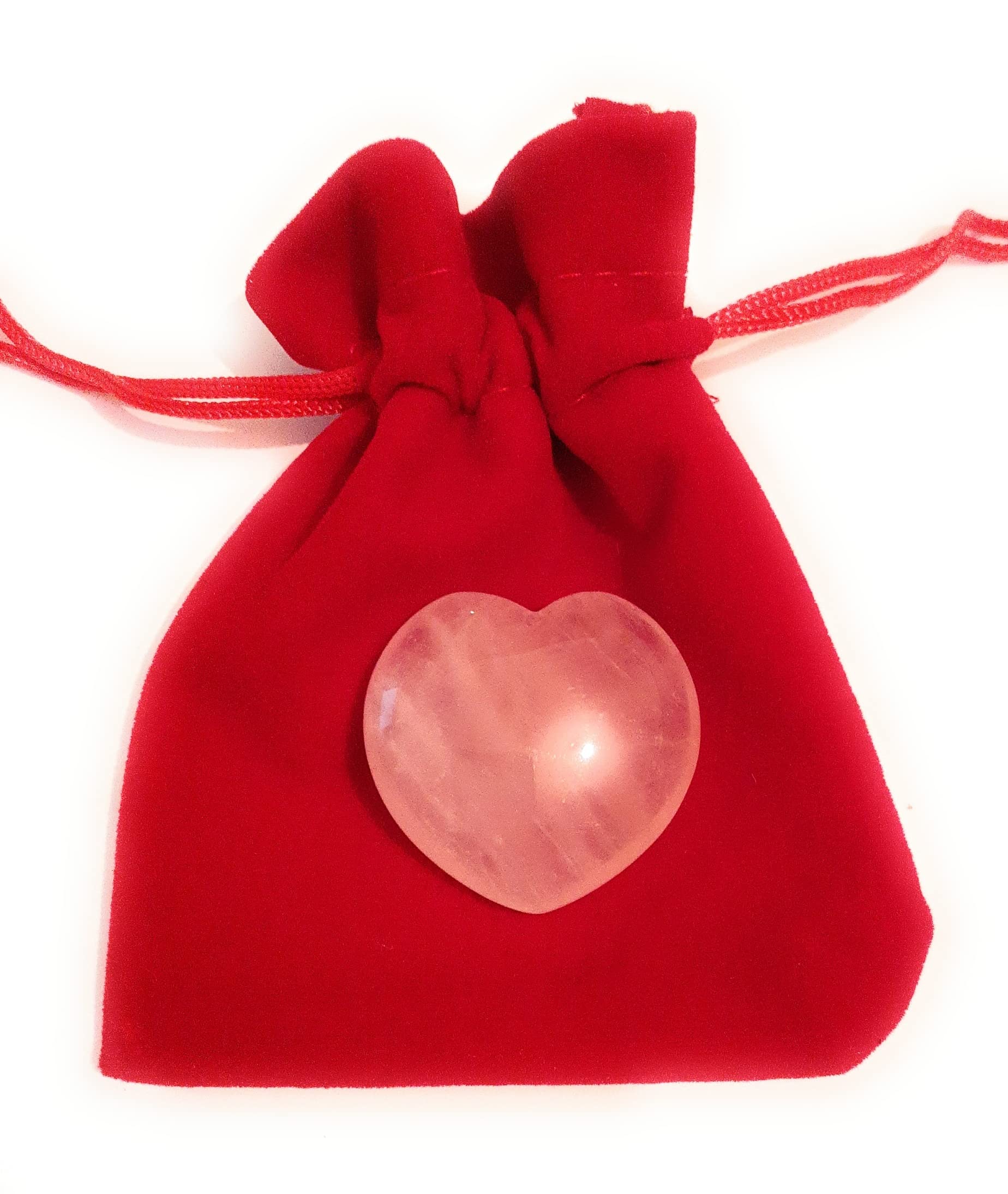 Rose Quartz Heart 3cm - Love, Compassion, Self Esteem - Heart Chakra - Valentines Bridesmaid Wedding Gift