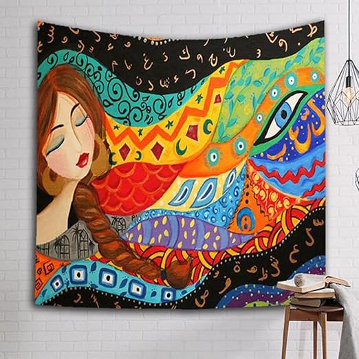 Serie Indonesia Tapestry Tapiz Tapiz Decoracion Acuarela Tapiz