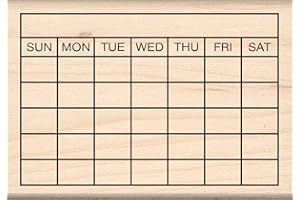 Stamps by Impression Journal, Habit Tracker, Calendar Rubber Stamp 1.5" x 2.25" 5 Row ST 0999