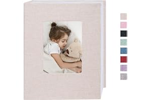 Cherrich Small Photo Album 4x6 100 Pockets Linen Cover Picture Book Holds 4x6 Photos for Wedding, Baby, Family, Graduation