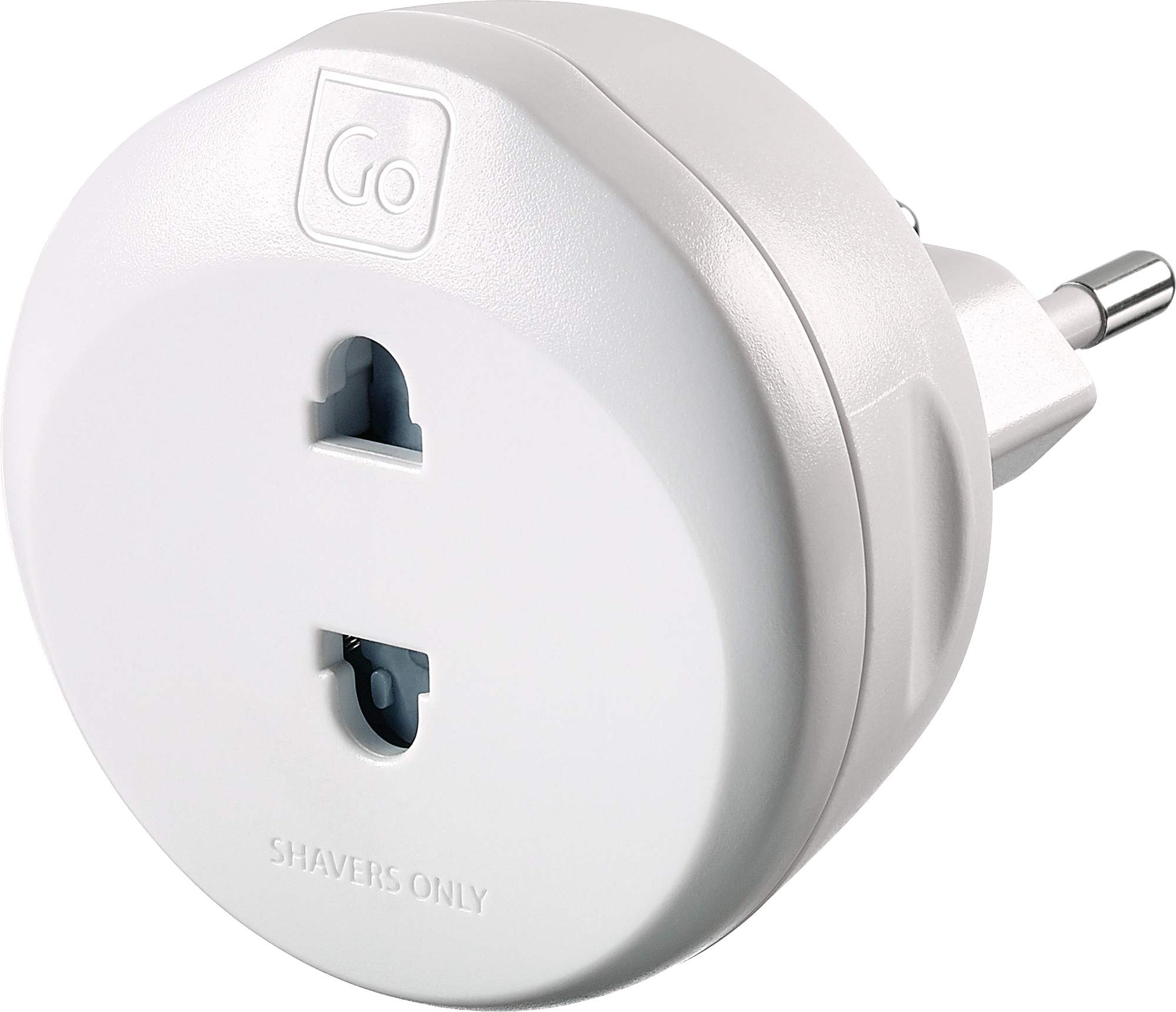 Go Travel EU Electric Shaver Razor Adaptor Toothbrush Plug Socket Converter 2 To 2 Pin (Adapter ref 539)