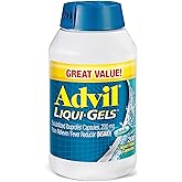 Advil Liqui-Gels Pain Reliever and Fever Reducer, Pain Medicine for Adults with Ibuprofen 200mg for Headache, Backache, Menst