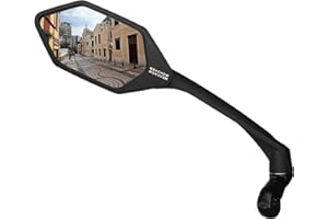 MEACHOW New Scratch Resistant Glass Lens,Handlebar Bike Mirror, Rotatable Safe Rearview Mirror, Bicycle Mirror,ME-007