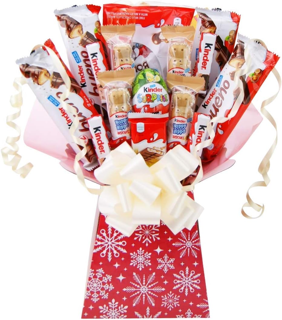 Kinder Chocolate Bouquet Christmas Snow Flakes
