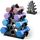 4 Tier Dumbbell Rack, Weight Rack For Home Gym, Dumbbell Stand for Free Weights