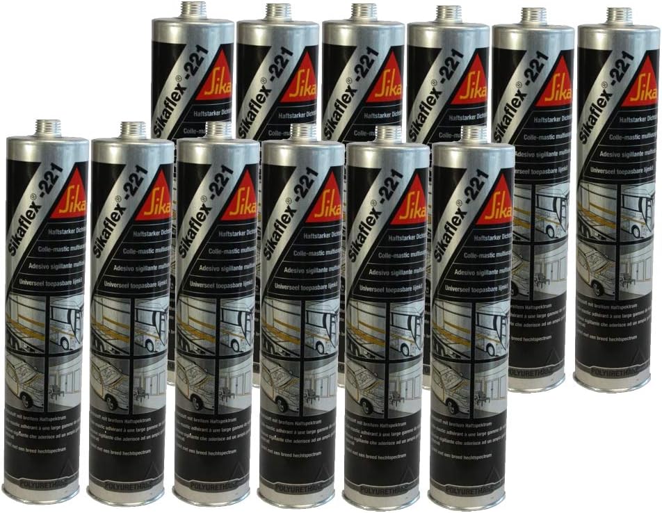 12x Sikaflex -221 Acryl Sealant Body Sealant Spoilerkleber Verse. Colours - Uniweiss
