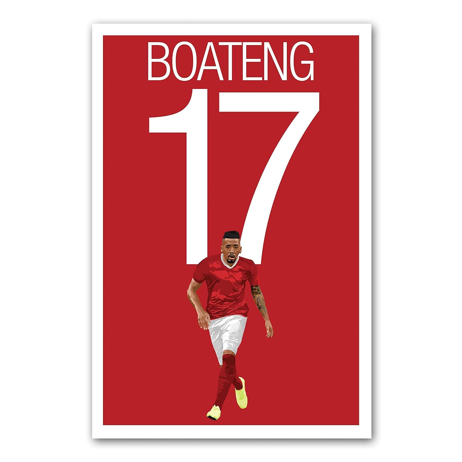 Amazon Com Jerome Boateng Poster Bayern Munchen Soccer Art Handmade