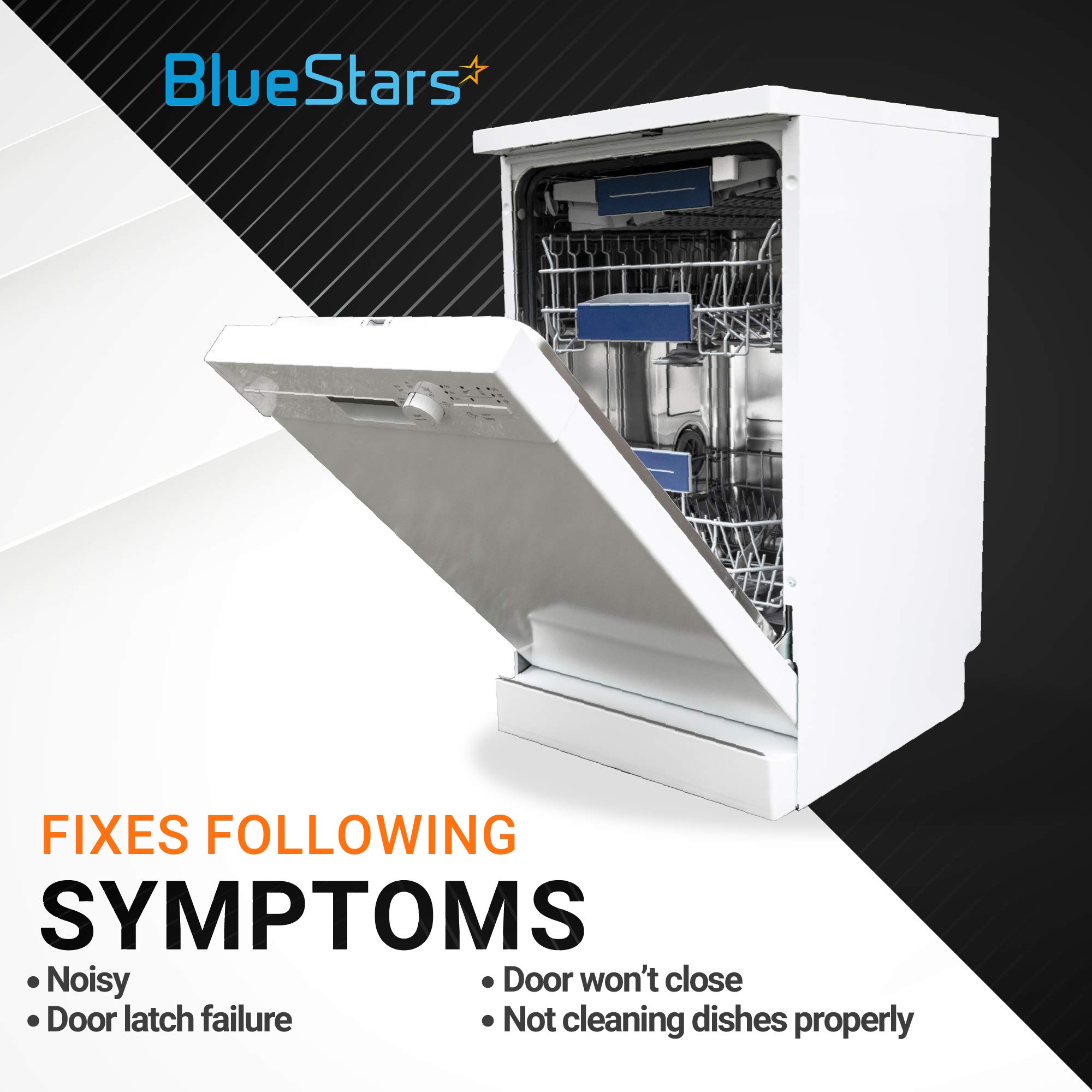 BlueStars WD35X21038 Dishwasher Lower Rack Wheel and Stud - Compatible with GE Kenmore Dishwashers - Easy to Install - Replaces WD12X10267 PS11726733 AP59863653 - PACK OF 8