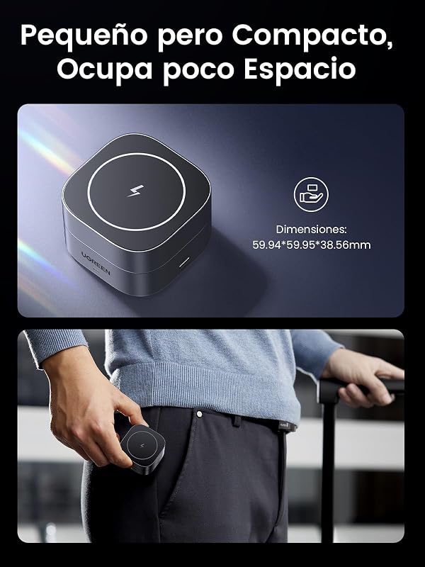 Zapix Cargador Inalámbrico iPhone 2 en 1 Estación de Carga Magnética