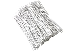 DGTANGYIN 300 pcs 5 inch Plastic White Twist Ties, Cable Ties, for Bags, Gardening Tools