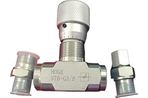 3/8Inch Hydraulic Bidirectional Flows Control Valves Adjustable Precisions Speed Regulating Valves for Oil Fluid Systems Adju