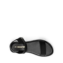DREAM PAIRS Women's Ankle Strap Flat Sandals Open