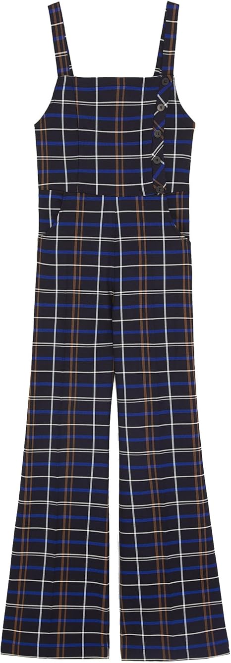 checked dungarees womens