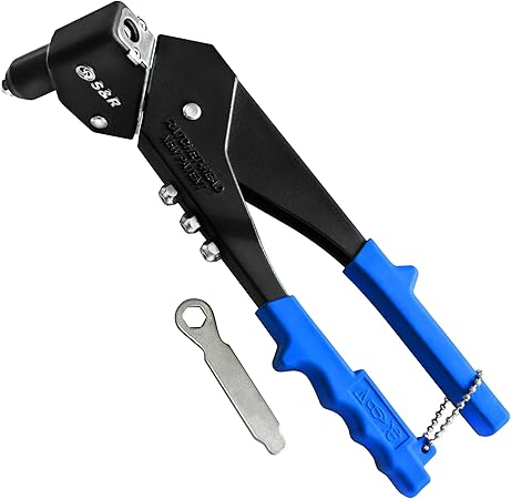 S R Pince A Riveter 2 4 A 5mm Pour Rivets Aveugles En Acier Inox Et Aluminium Avec Tete Pivotante A 360 De Qualite Professionnelle Amazon Fr Bricolage