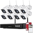 5MP Wireless Security Cameras System, Firstrend Security System Wireless Ultra HD for Home Surveillance with 8CH NVR 8 IP Cameras 3TB Hard Drive Night Vision Motion Alarm App for Outdoor Business