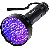 GLOSSDAY UV Flashlight Black Light, 100 LED Black Light Flashlight for Dog/Cat Pet Detector, Scorpions Finder