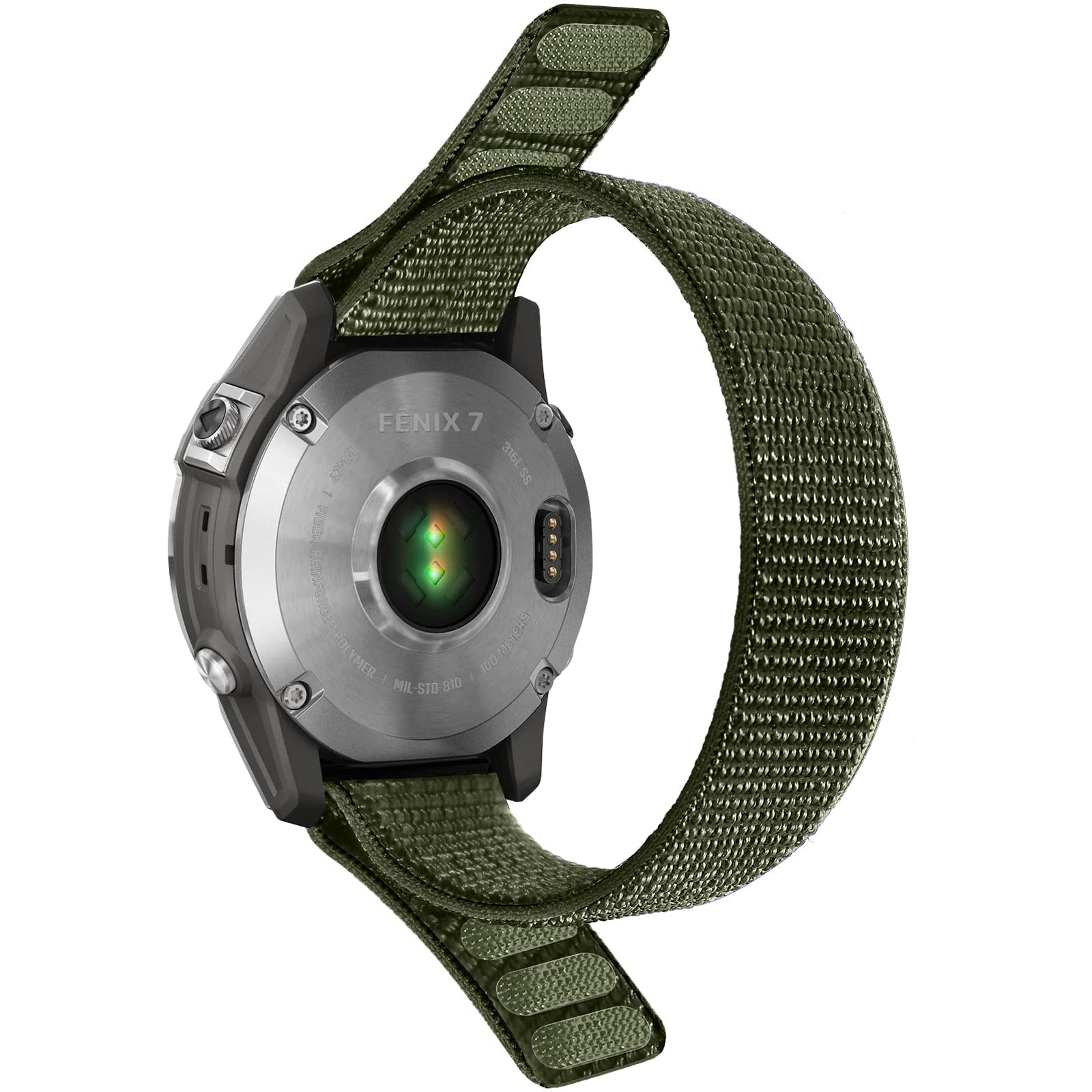 Songsier Strap Compatible with Fenix 7, 7 Solar, 6, 6 Pro, 5 - 22mm Velcro Nylon Soft Light Replacement Strap, Quick Dry Breathable Sport Wristband for Fenix 8 47mm — image 1