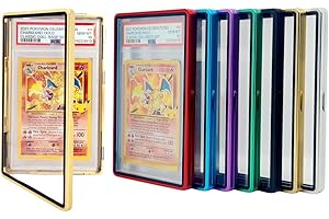 SAFEGUARD TCG SOLUTIONS Metal PSA Slab Bumper Case UV Resistant- Safeguard Stackable Magnetic Aluminum Metal Case For Graded Cards (Metallic Gold)