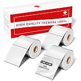 Phomemo Labels - 3 Rolls Frosted Clear Round Label for M110/M100/M220/M108/M250/M160 Label Maker, 1.96" x 1.96"(50x50 mm),Self-Adhesive Paper for Barcode/Address/Mailing/Logo/Business Home Tag