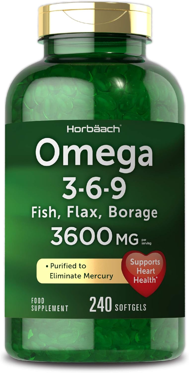 Triple Omega 3 6 9 240 Softgel Capsules High Strength EPA & DHA