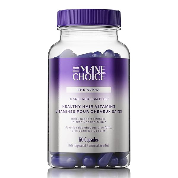 THE MANE CHOICE MANETABOLISM PLUS HEALTHY HAIR GROWTH VITAMINS – SUPPLEMENTS FOR LONGER, THICKER, HEALTHIER HAIR – HAIR SKIN & NAILS VITAMINS FOR WOMEN & MEN (60 CAPSULES) PACKAGING MAY VARY