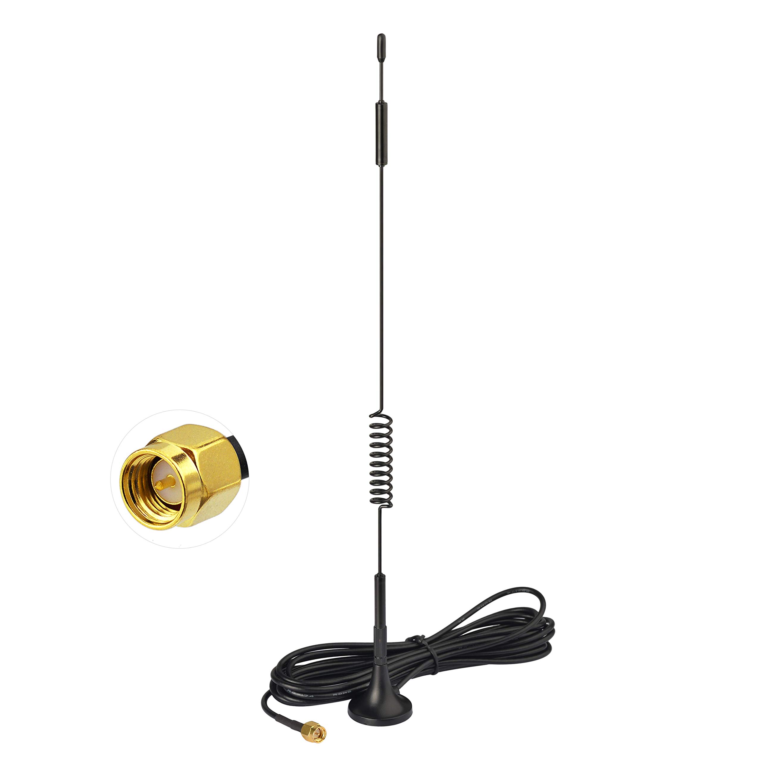 Bingfu 4G LTE Antenna Aerial SMA 7dBi Magnetic Base with 3Meter/9.84ft Extension Cable for EE O2 Vodafone Three Huawei Netgear 4G LTE Router Gateway Modem Hotspot