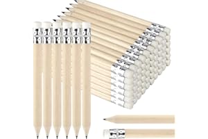 34 Pcs Golf Pencils with Eraser, 4 Inch Short Half Pencils Mini Wood Pencils Presharpened Round Pencils for Party Wedding Hom