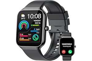 JUGEMAN Smart Watch for Men Women (Answer/Make Call), 1.96"HD Smartwatch with Heart Rate/Sleep Monitor/Pedometer/Calories, 113+ Sports Fitness Tracker Watch, IP68 Waterproof Activity Tracker for Android iOS