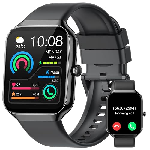 Smart Watch for Men Women Answer/Make Calls, 1.96"HD Touch Screen Fitness Watch with Heart Rate/Sleep Monitor/Step Counter, 113+ Sport Mode Activity Trackers IP68 Waterproof Smartwatch for Android/iOS