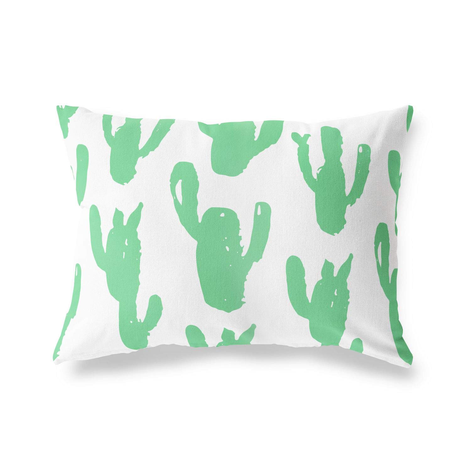 BonaMaison Decorative Cushion Cover, Petrol Green-White Throw Pillow Covers, Home Decorative Pillowcases for Livingroom, Sofa, Bedroom, Size: 45X60 Cm - Designed and Manufactured in Turkey