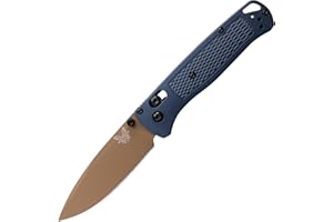 Benchmade - Bugout Outdoor EDC Folding Knife, Slim, Lightweight, Plain Edge, Drop-Point Blade, CPM-S30V Stainless Steel (58-60HRC), Grivory Handle (535FE-05)