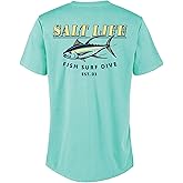 Salt Life Womens Salt Life Tuna Town Short Sleeve V-Neck Unisex Tee