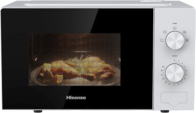 Hisense 700W 20L Solo Microwave Oven White, 5 Power Levels