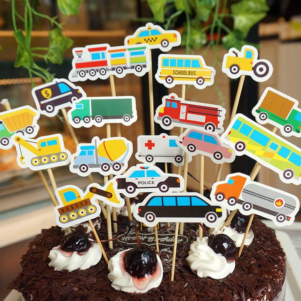 Pretyzoom 54 Pcs Fete Gateau Topper Vehicule Transport Voiture Dessert Cupcake Gateau Decoration Topper Picks Articles De Fete Fournitures De Loisirs Creatifs Loisirs Creatifs Lawawarenesssociety In