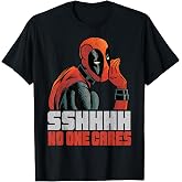 Marvel Deadpool SSHHHH No One Cares Whisper Funny Graphic Tees T Shirts for Men and Women